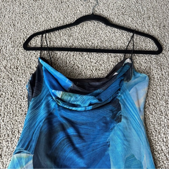 Princess Polly Blue and Black Mini Dress Size 4 - Picture 3 of 9